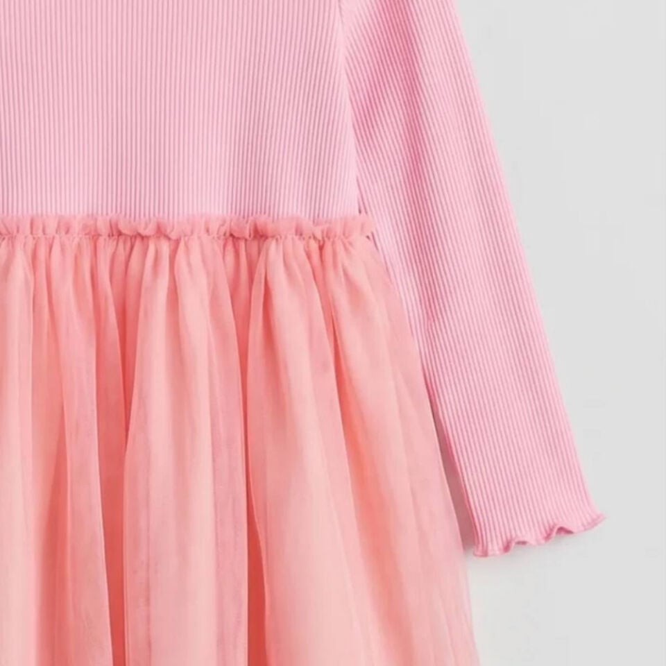 Pembe Tüllü Elbise