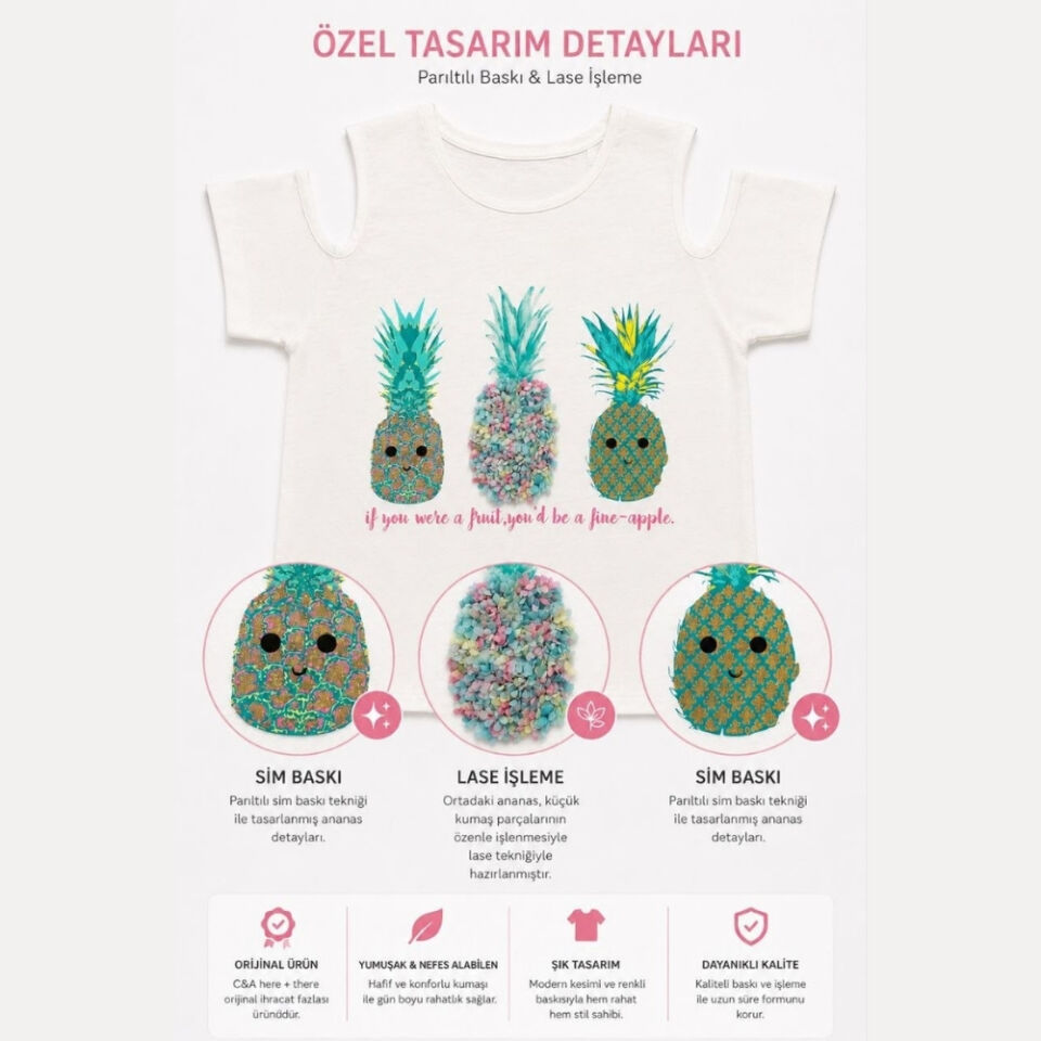 C&A Ananas Tema T-Shirt