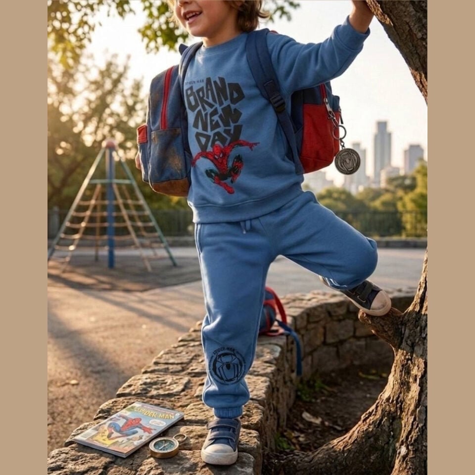 Spider Man Eşofman Takım (Mavi)