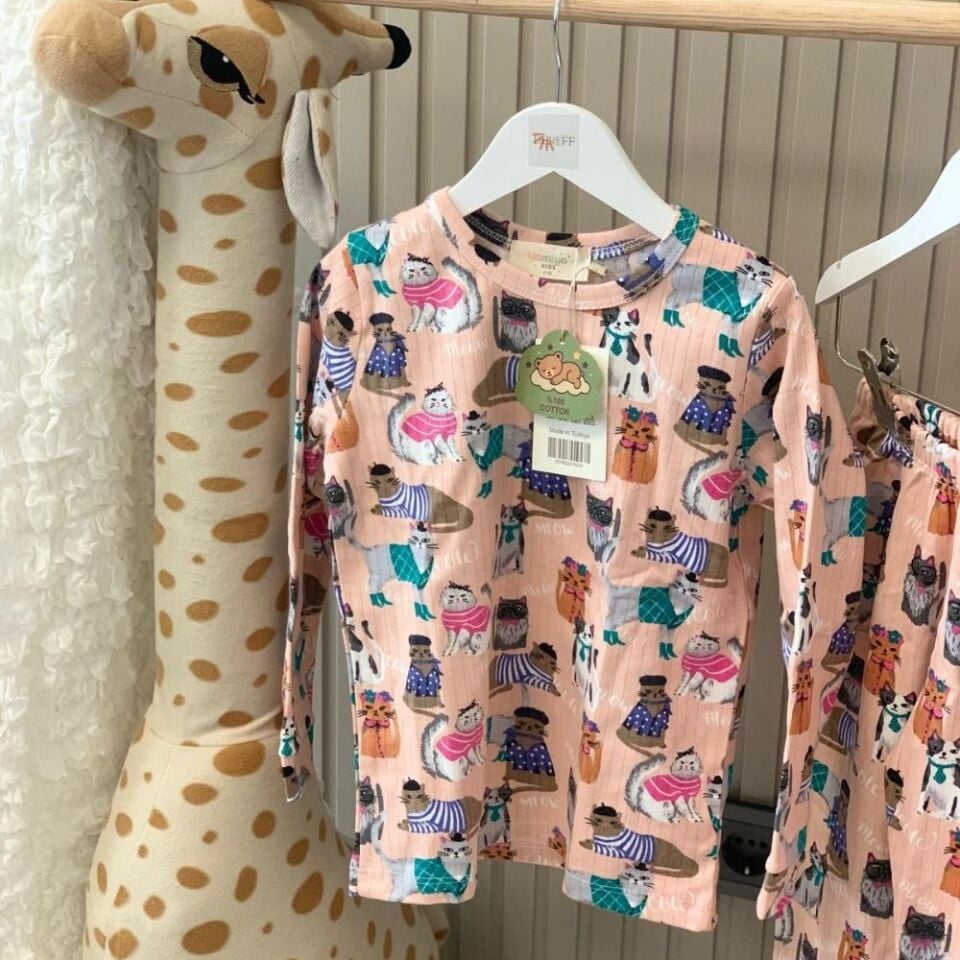Meow Desen Pijama Takımı