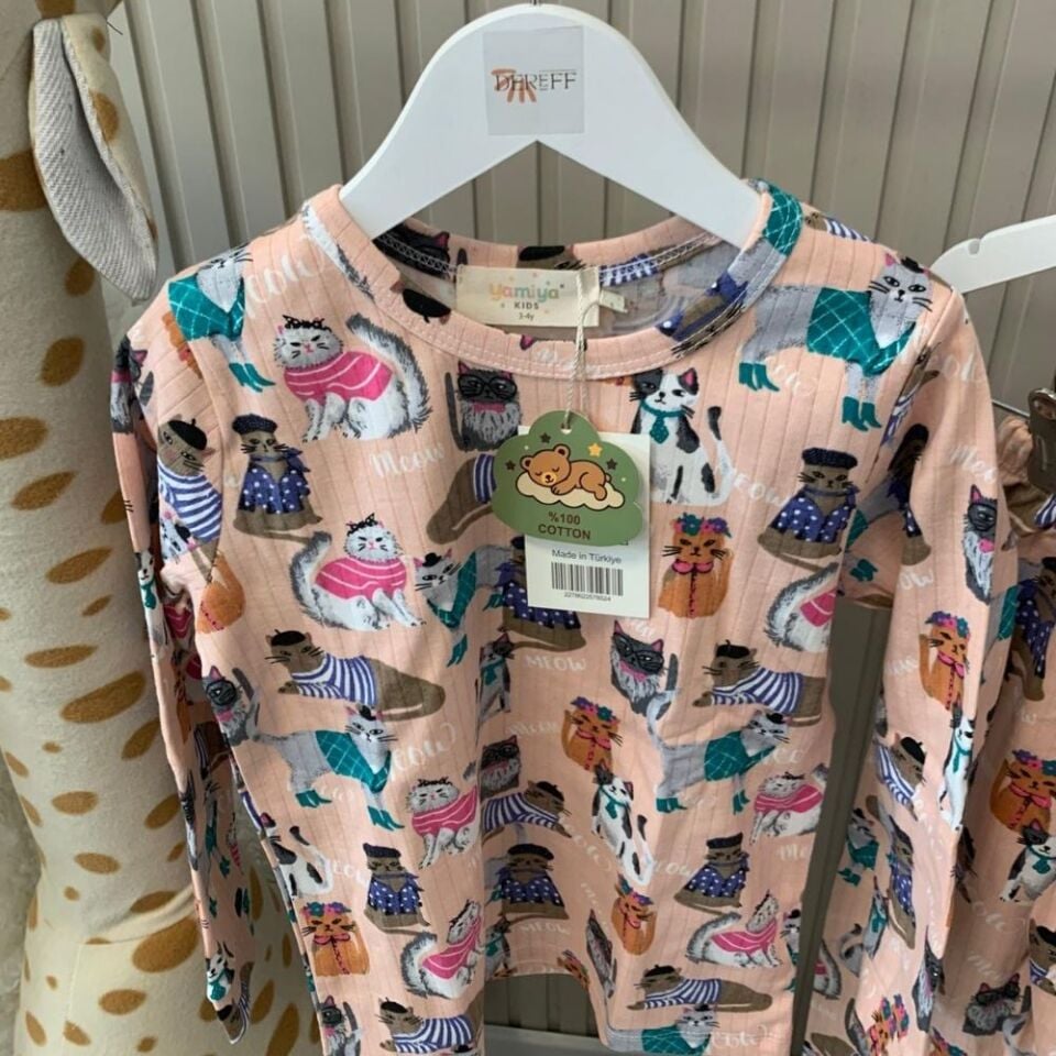 Meow Desen Pijama Takımı