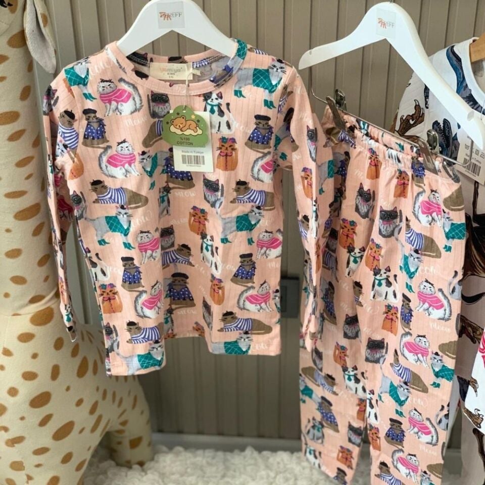 Meow Desen Pijama Takımı