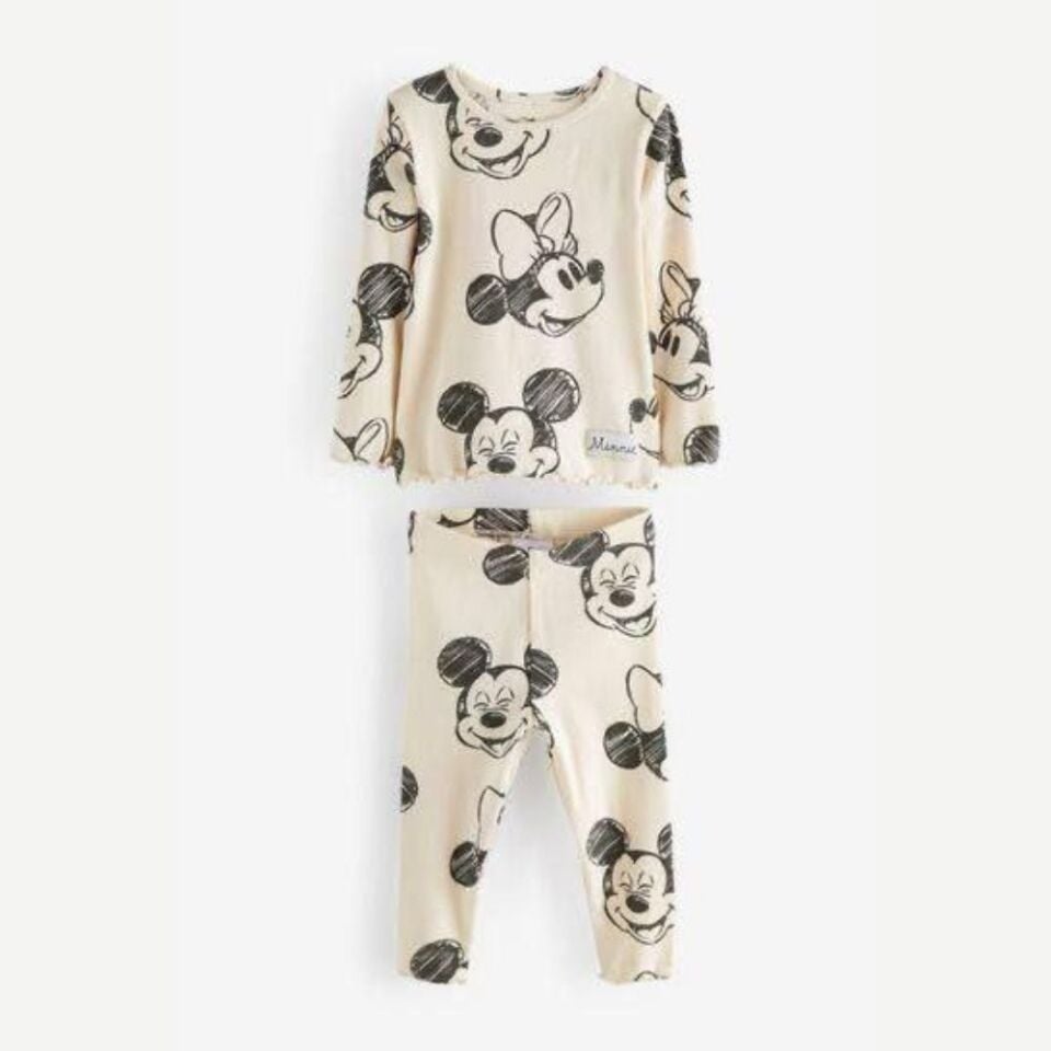 Fitilli Mickey Takım (Bej)