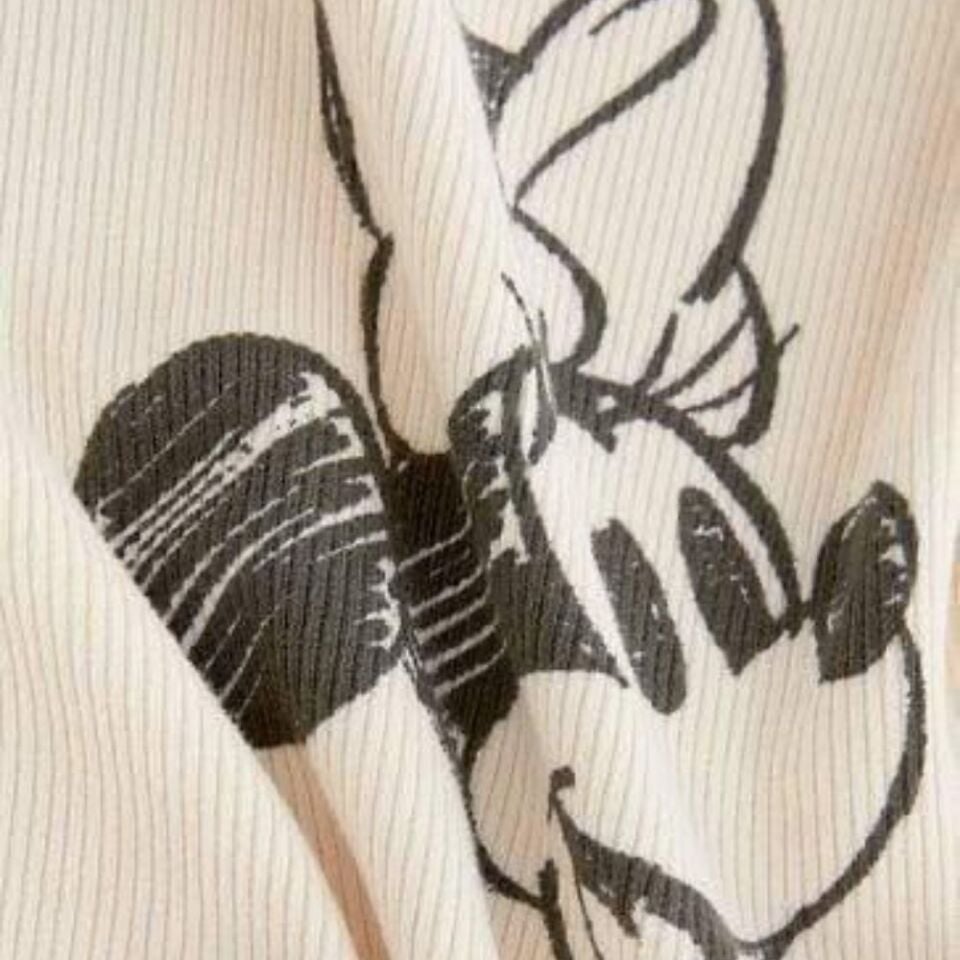 Fitilli Mickey Takım (Bej)