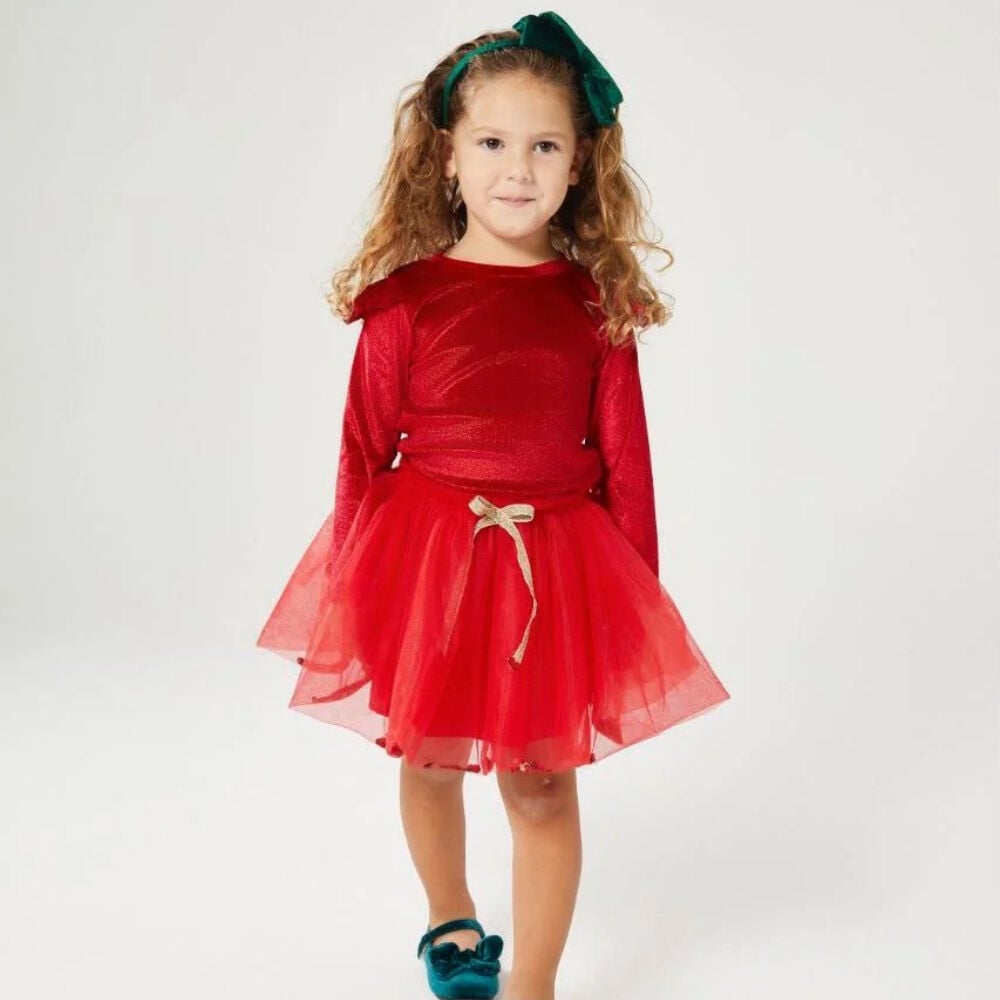 Kırmızı Simli Tütülü Takım