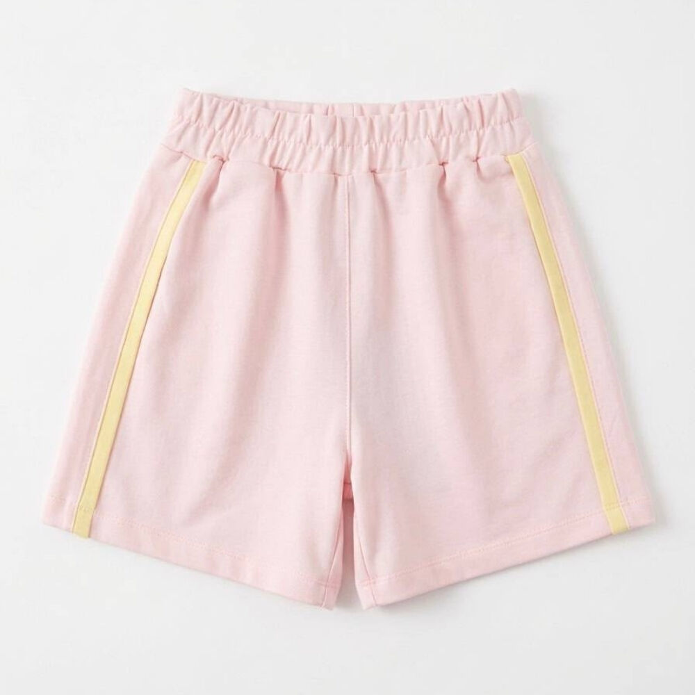 Biyeli Oversize Şort (Pembe)