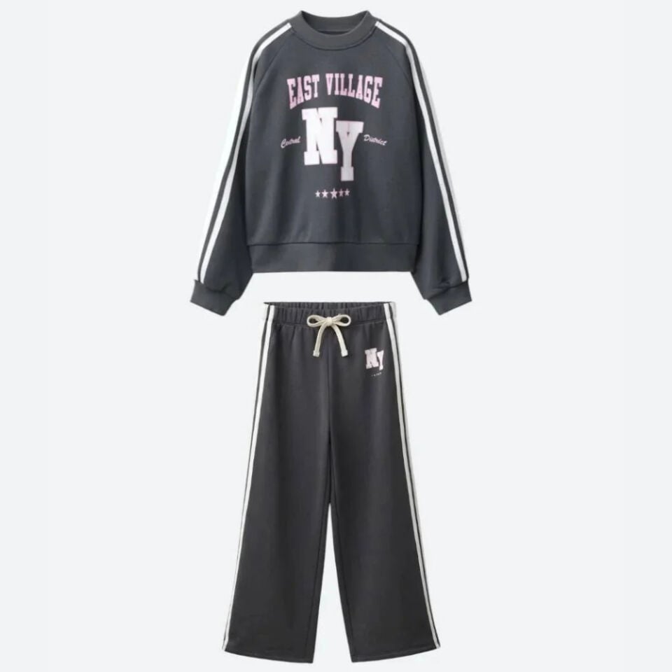 NY Baskılı Oversize Takım