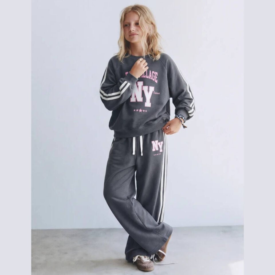 NY Baskılı Oversize Takım