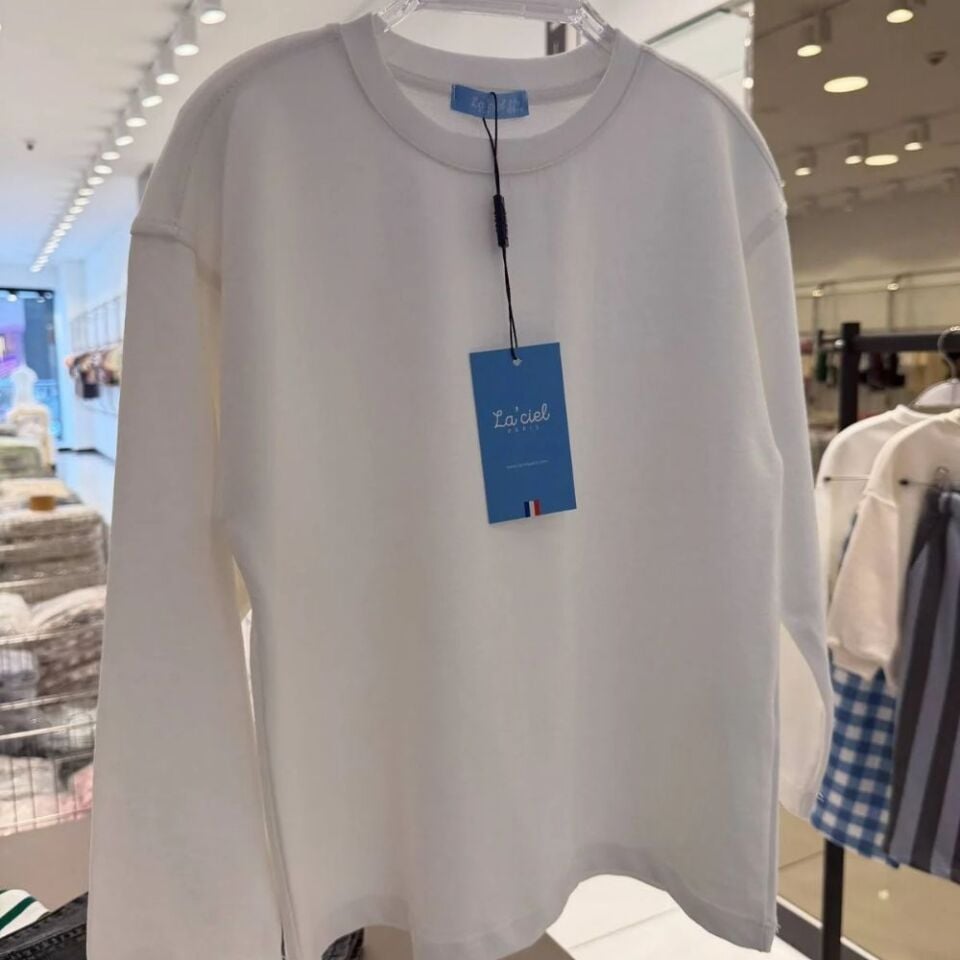 Unisex Uzun Kol T-Shirt (Beyaz)
