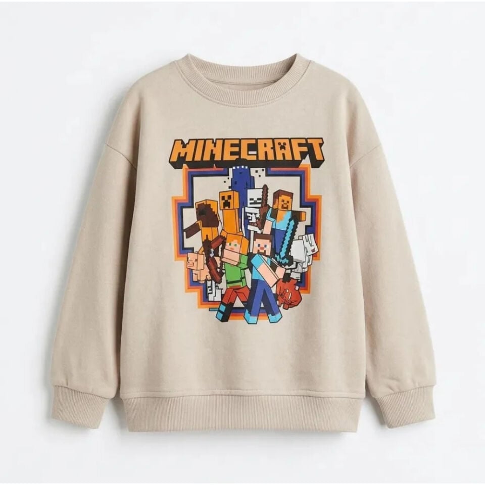 Minecraft Sweatshirt (S.Kahve)