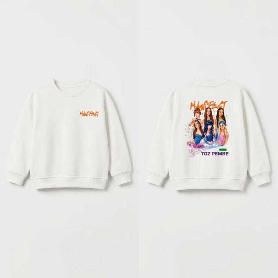 Manifest Toz Pembe Sweatshirt