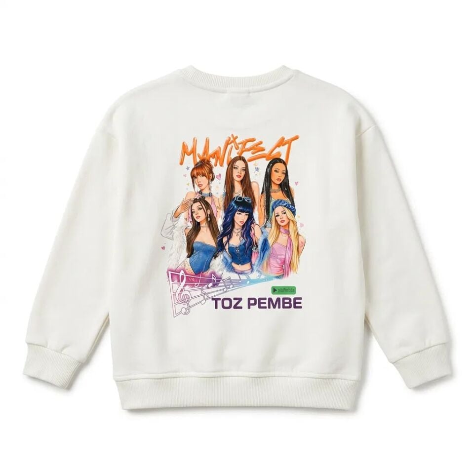 Manifest Toz Pembe Sweatshirt
