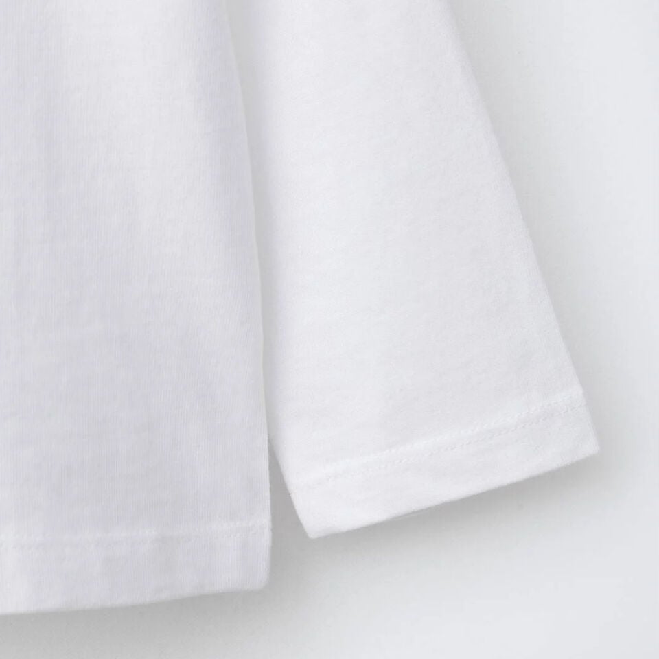 Unisex Basic Oversize Uzun Kol T-Shirt (Beyaz)