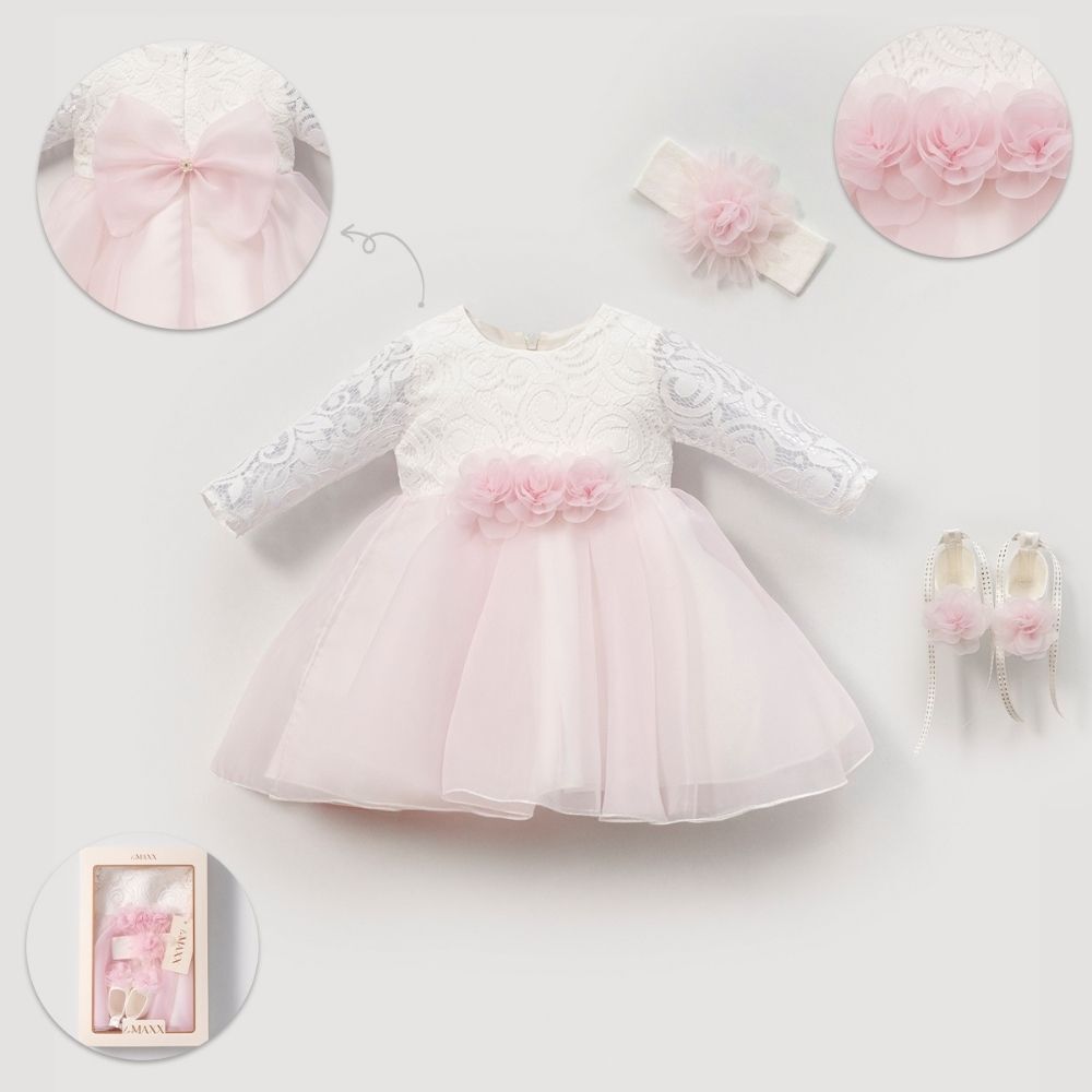 Kız Bebek Mevlit Takımı (Caroline - Açık Pembe)