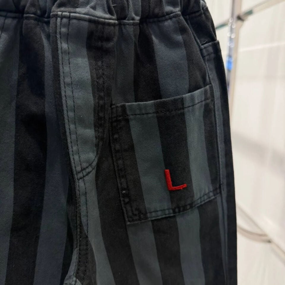 Nakışlı Çizgili Balloon Jean