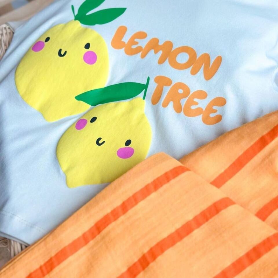 Lemon Tree Baskılı Altı Müslin Eşofman Takım