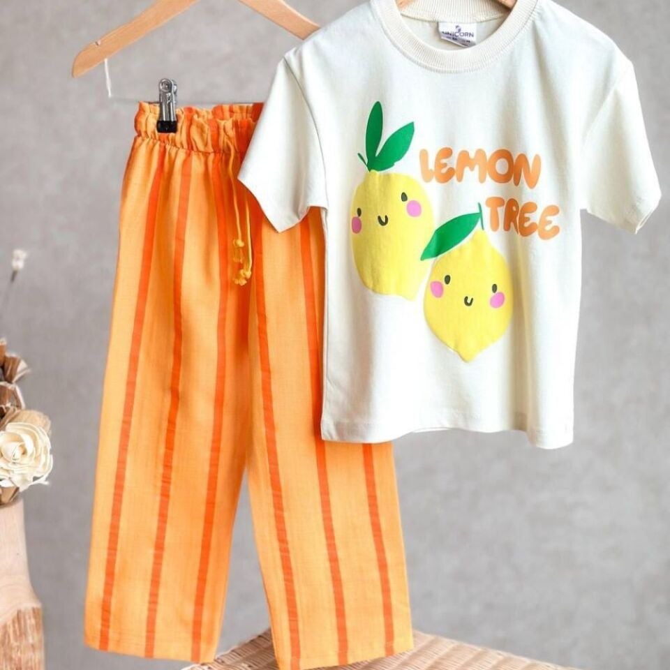 Lemon Tree Baskılı Altı Müslin Eşofman Takım