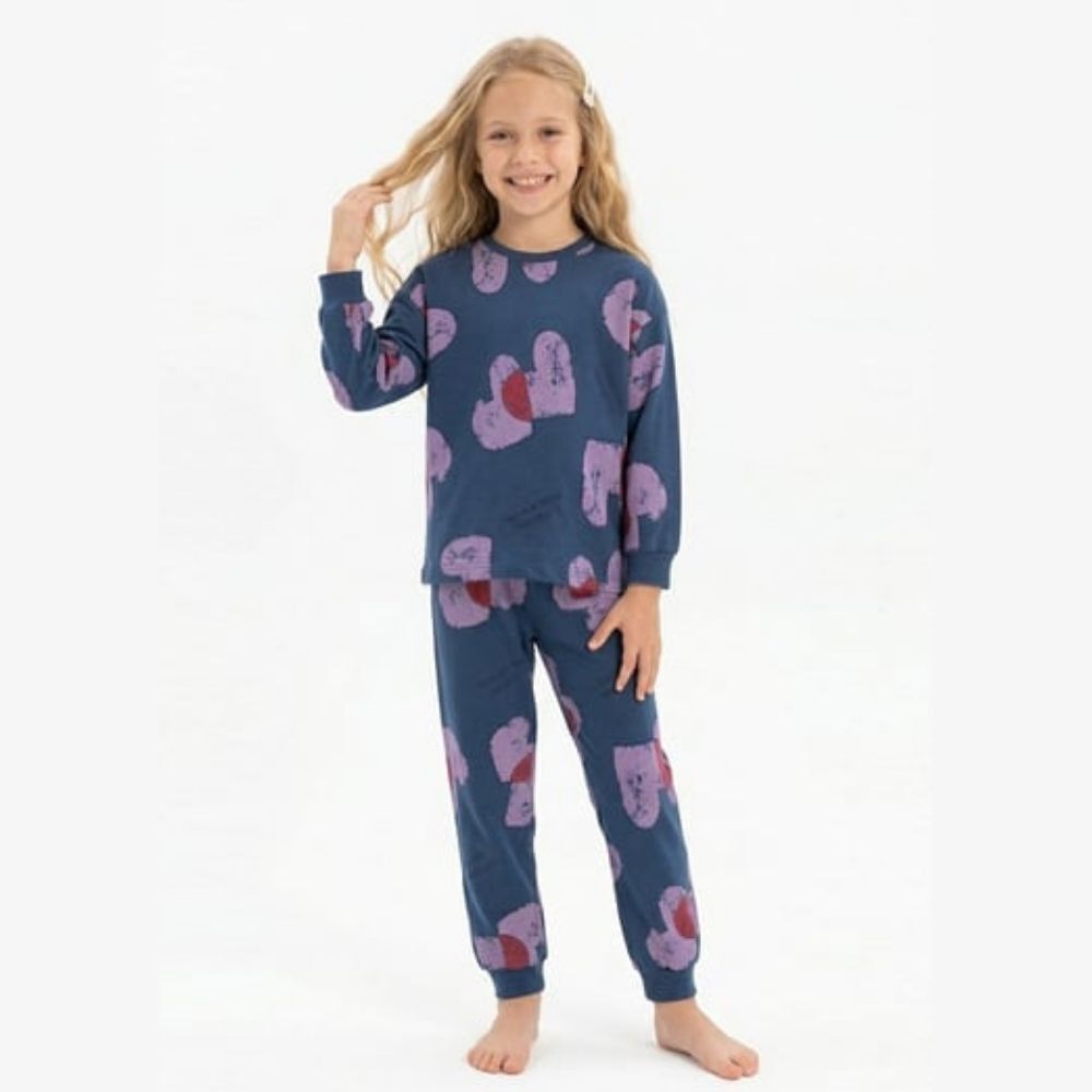 Kalp Desen Pijama Takımı