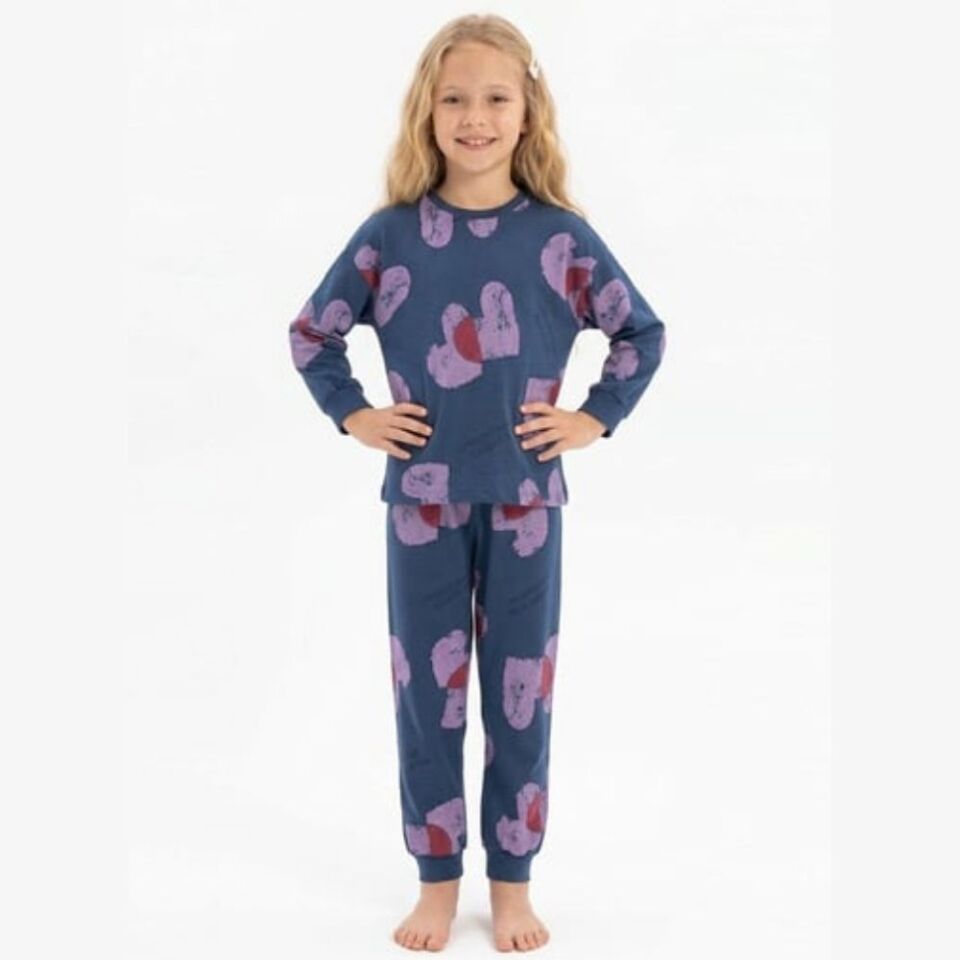 Kalp Desen Pijama Takımı