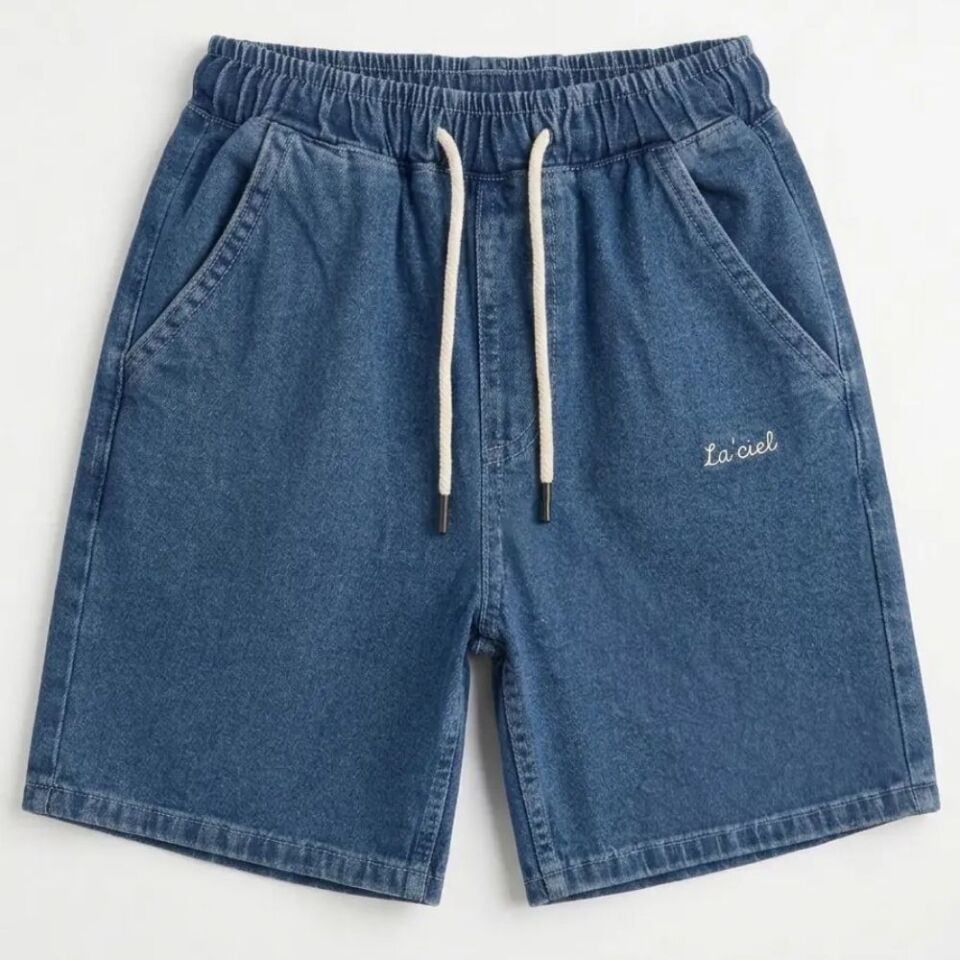 Unisex Denim Şort (Lacivert)