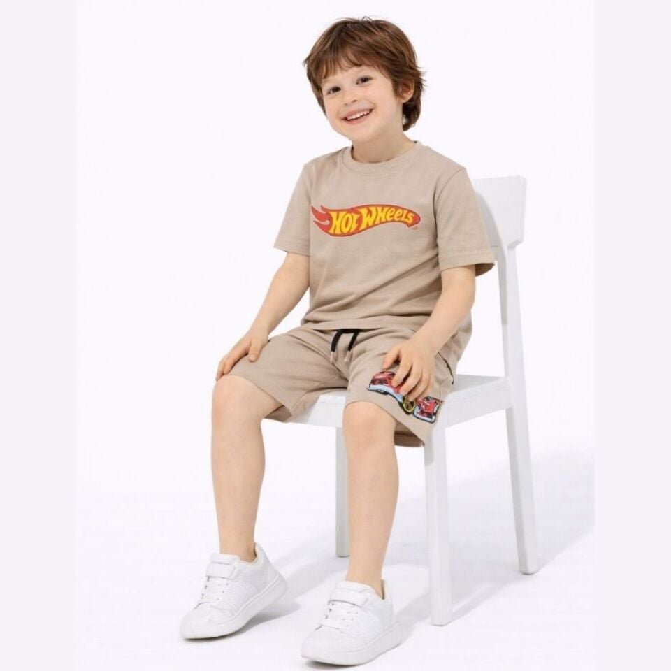 HotWheels Şortlu Takım (Kahverengi)