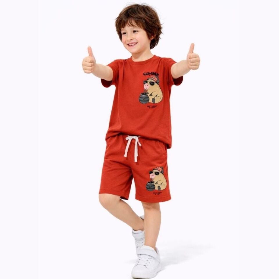 Capybara Şortlu Takım (Tarçın)