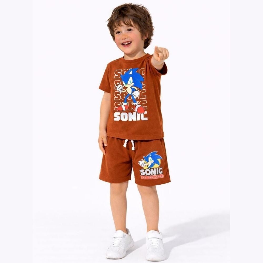 Sonic Şortlu Takım (Kahverengi)